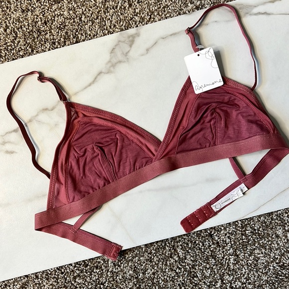 Mauve Bralette with Mesh Detail - Picture 4 of 6